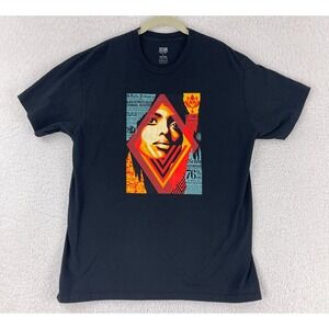 Obey Black Bias by Numbers T-Shirt Mens Short Sleeve Crew Neck Cotton Size Large